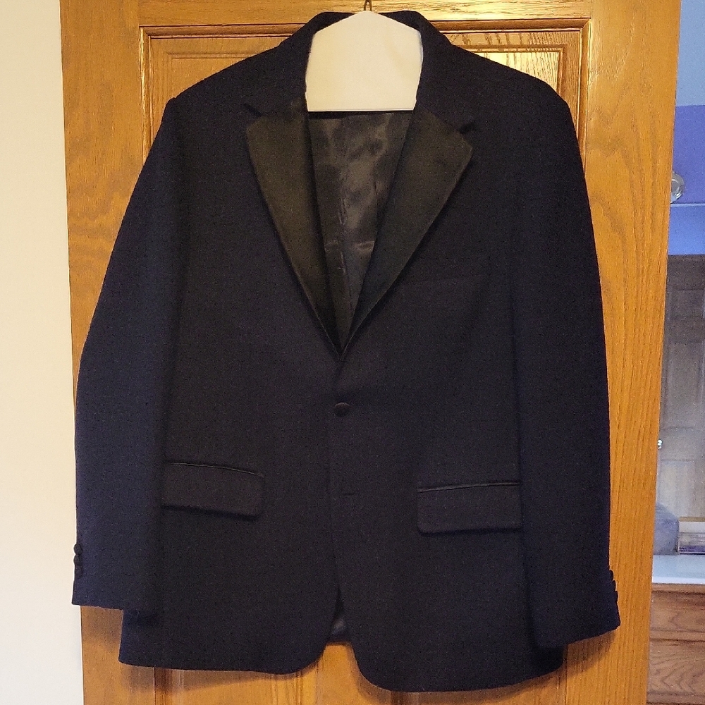 Dark Violet Heavy Tweed Jacket with Notch Lapels